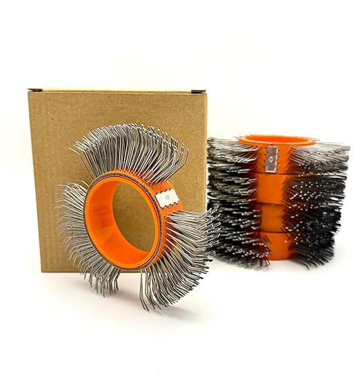 Abrasive Wire Wheel Belts/Metal Blaster Clearing/Coarse Wire Bristle for Surface Blasting/Corrosion and Rust Removal (0.7mm Carbon Spring Steel, A Box with Five Belts)