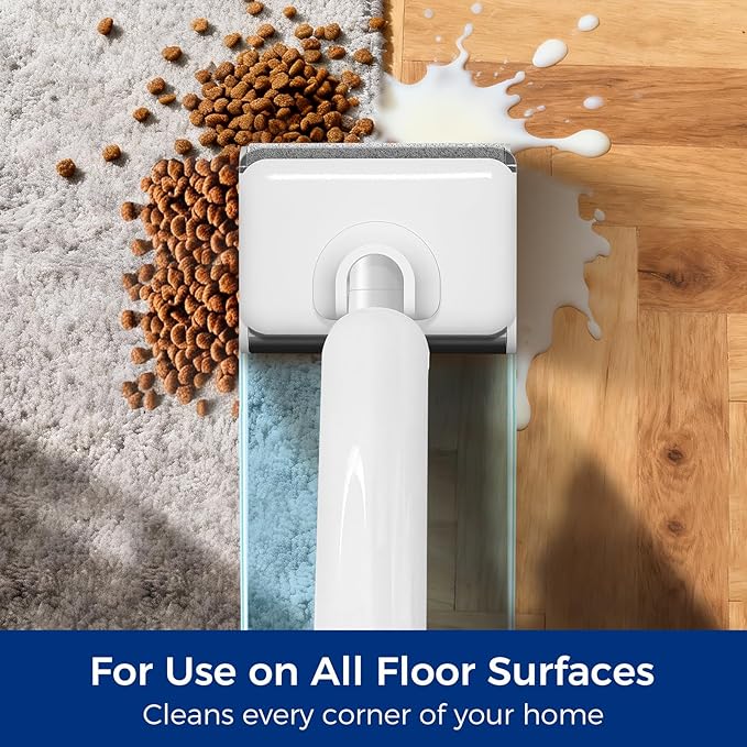 Wet Dry Vacuum Mop, 180°Lay-Flat Cordless Vacuum Mop All in One, Floor Cleaner Machine, 45 Minutes Long Runtime Electric Mop, 158℉ Self-Cleaning, Edge Cleaning, Self-Propelled Vacuum Mop Combo