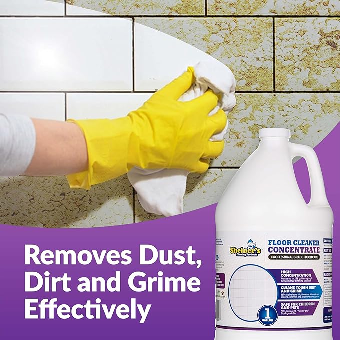 Sheiner's Multipurpose Cleaner Concentrate, No-Rinse Floor Cleaner for Mopping & Floor Degreaser for Home, Safe for Kids & Pets, Non-Toxic Lavender Scent All Purpose Cleaner Supplies,1-Gallon.
