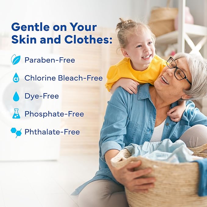 Tru Earth Compact Dry Laundry Detergent - Up to 128 Loads (64 Sheets) - Paraben-Free - Original Eco-Strip Liquidless Detergent, Travel - Fresh Linen | Packaging May Vary