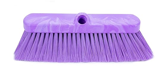 SPARTA 41278EC68 Flo-Thru Plastic Wall Scrub Brush, Equipment Brush With Soft Nylex Bristles For Industrial Kitchens, Hospitals, Commercial Cleaning, 4 Inches, Purple, (Pack of 12)