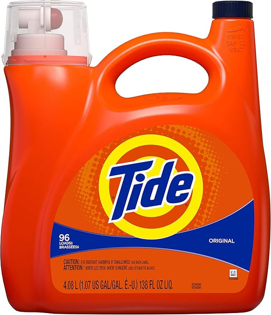 Tide Liquid Laundry Detergent, Original, 96 Loads 138 Fl Oz