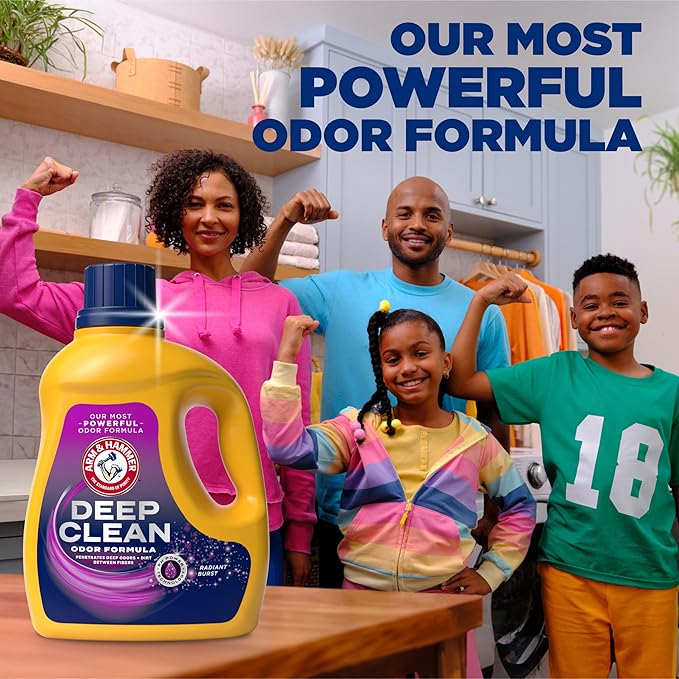 ARM & HAMMER Deep Clean Odor Formula, Liquid Laundry Detergent, 102 fl oz, 68 Loads