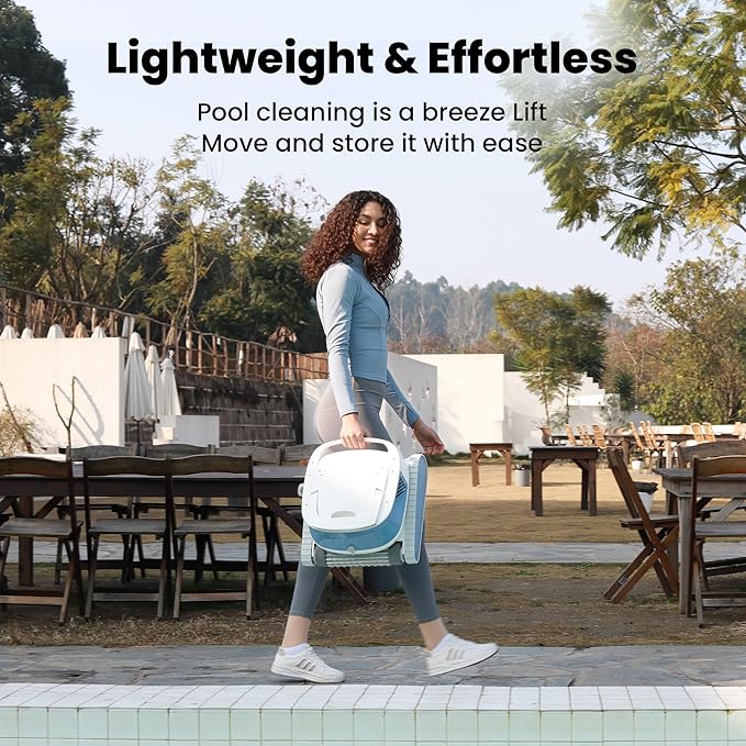 Chasing Hydro 3S Pool Vacuum for Inground Pools, Cordless Pool Cleaner 300 Mins Runtime for Above Ground Pools, Smart Navigation S-Path, 4.1L Filter Basket, Auto Waterline/Wall Cleaning