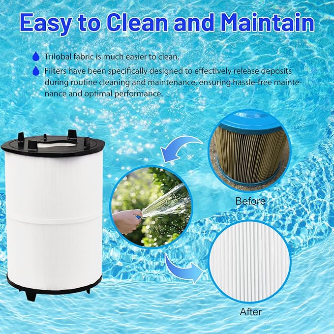 HANXER® 27002-0100S Pool Fliter Cartridge Replaces for sta-rite 27002-0100S Pool and Spa Filter, sta-rite PLM100, ST100, System 2 Pool Fliter Cartridges Modular Media, 100 sq.ft