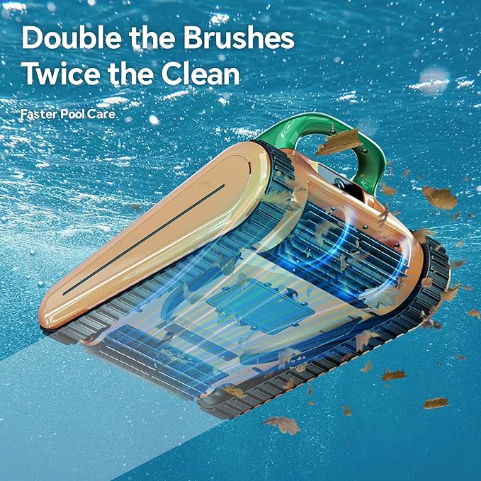 Cordless Robotic Pool Cleaner -Pool Vacuum 180W Brushless Motor, 45,000Pa Suction, Wall Climbing, Sonar Navigation, 3 Modes Automatic Pool Robot for Inground & Above-Ground Pools Up to 2150 Sq. Ft.