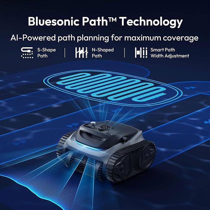 Bubot 700 Cordless Pool Vacuum, Robotic Pool Cleaner with Superior Suction, Smart Navigation, APP Control, Wall/Waterline Cleaning, 210-Min Runtime for Inground Pools up to 861 Sq.Ft (Space Grey)