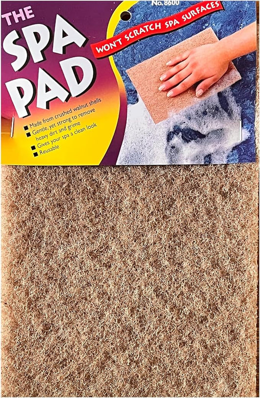 AhhSome Spa & Hot Tub Cleaning Pad, Made from Crushed Walnut Shells, Reusable, and Scratch-Resistant, Removes Gunk, Grime & Sticky Particles from Any Surface, Designed for Hot Tub Surface Cleaning