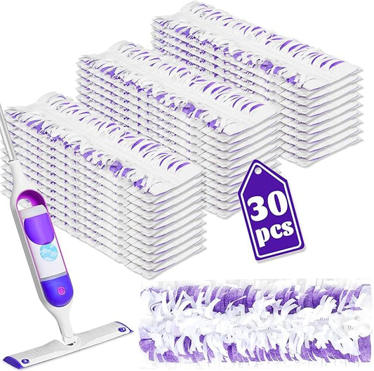 30 Pack Disposable Mop Pads Compatible with Swiffer Power Mop Pads Replacement for Swiffer Power Mop Refills, Multi-Surface Mopping Pad Refills, Wet Pads Refill for Floor Cleaning