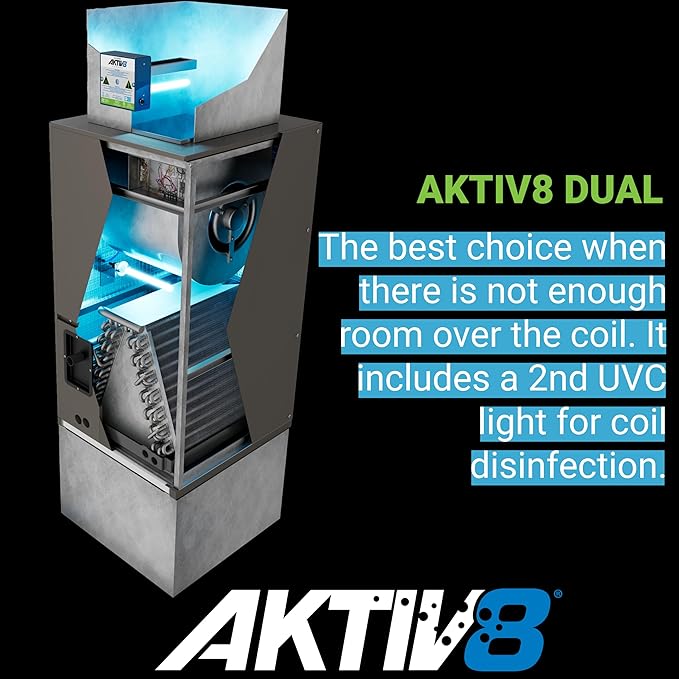 Fresh-Aire UV AKTIV8 In-Duct Active Air Treatment System, Dual 2-Year Lamp