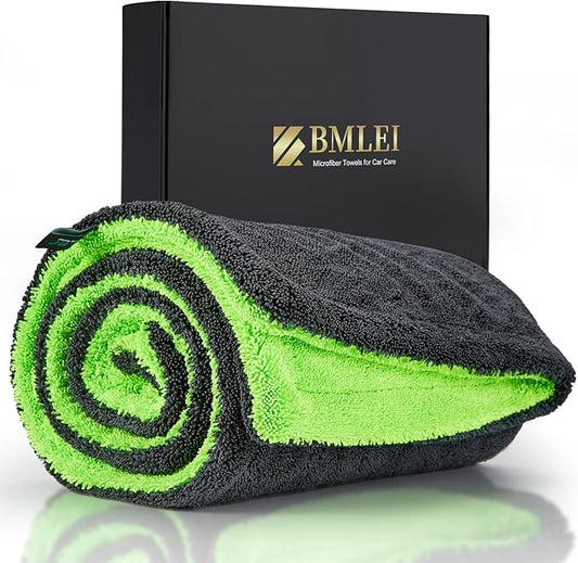 48”x24” Car Drying Towel for Full-Sized SUV, Dual Sided Car Cleaning Cloth with Twisting Yarn Technique, 1300GSM Super Absorbent Scratch-Free, Twisted-Loop Microfiber Towels for Cars, Trucks