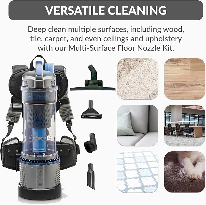Prolux 2.0 Bagless Backpack HEPA Vacuum - World’s Lightest Model