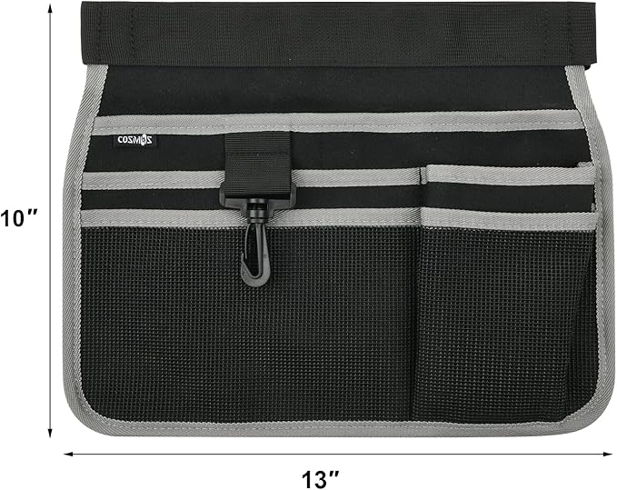 Cosmos Waist Tool Bag Tool Belt Hand Tools Organizer Adjustable Waist Belt Pouch Bag with Hooks for Handy Tools Storage