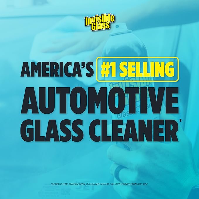 Invisible Glass 92163-6PK Premium Glass Cleaner Spray for Car Windshields and Windows, Automotive and Home Window Cleaner, Streak-Free, Ammonia-Free, Tint-Safe – 16 fl oz (Pack of 6)