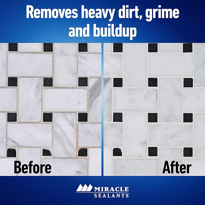 Miracle Sealants Heavy Duty Miracle Grout Cleaner Spray for Natural Stone, Marble, Tile & Grout, Quart
