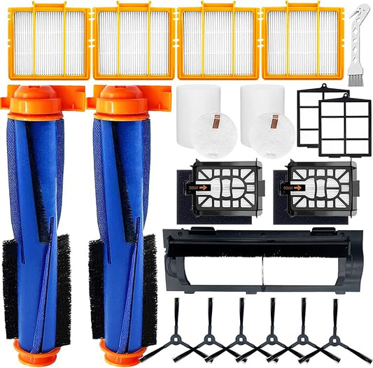 Replacement Parts for Shark AV2501S AV2501AE AV2511AE RV2502AE AV2510AOUS RV2520AOUS RV2610WA RV2610WD Accessories Kit with Main Brush,Roller Cover,Side Brush,Filters,Primary Filter,Foam Filters