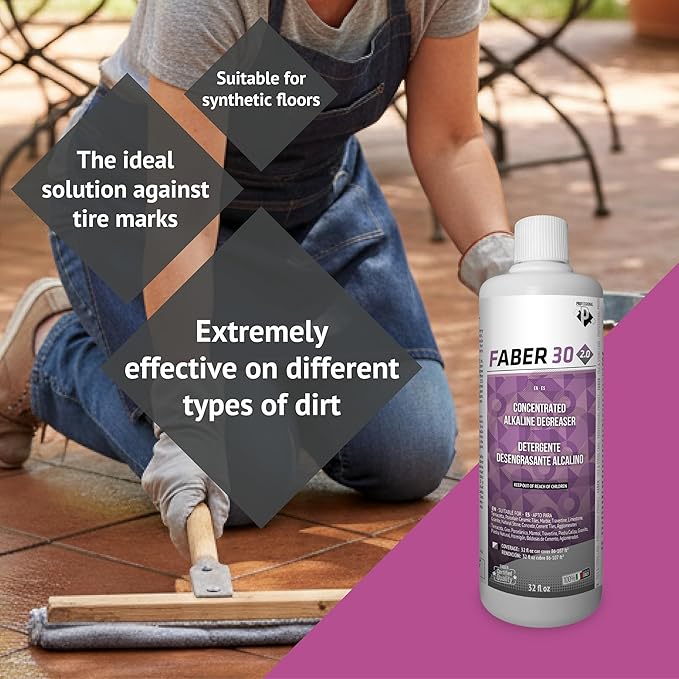 FABER 30 2.0 Heavy-Duty Alkaline Cleaner (950mL) Removes Stubborn Dirt from All Hard Surfaces and Synthetic Coverings