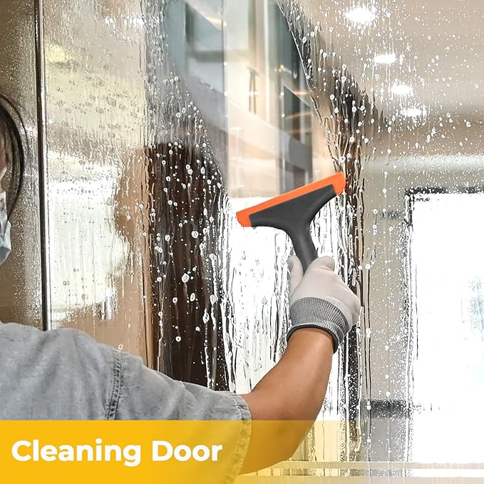 Gomake Small Silicone Squeegee Window Shower Squeegee Tool,Auto Water Blade for Car Windshield, Window, Mirror, Glass Door,Bathroom