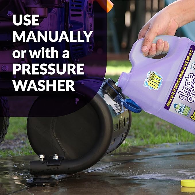 Simple Green Oxy Solve Concrete and Driveway Pressure Washer Cleaner, Purple, Unscented, 128 Fl.Oz