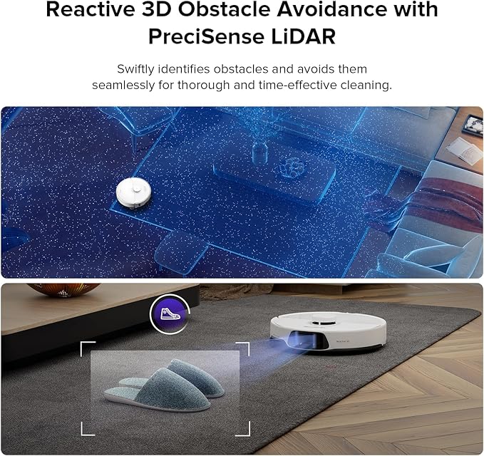 roborock S8 Max Ultra with Auto Water Refilling and Drainage System Robot Vacuum and Mop, FlexiArm Design, Smart Dirt Detection, Self-Emptying, 8000Pa Suction for Various Floors, Pet Hair, White