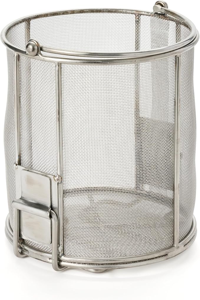 Dip N’ Drain – Stainless Steel Part Cleaning Strainer Basket for 2-Gallon Buckets (Bucket Not Included) | 1/32″ Mesh, Swing Handle, Great for Mechanics, Auto Parts, Garage, Shop & Home Cleaning