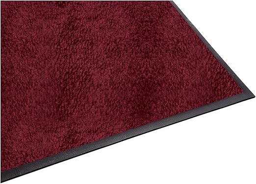 Guardian Platinum Series Indoor Wiper Floor Mat, Rubber with Nylon Carpet, 2'x17', Burgundy