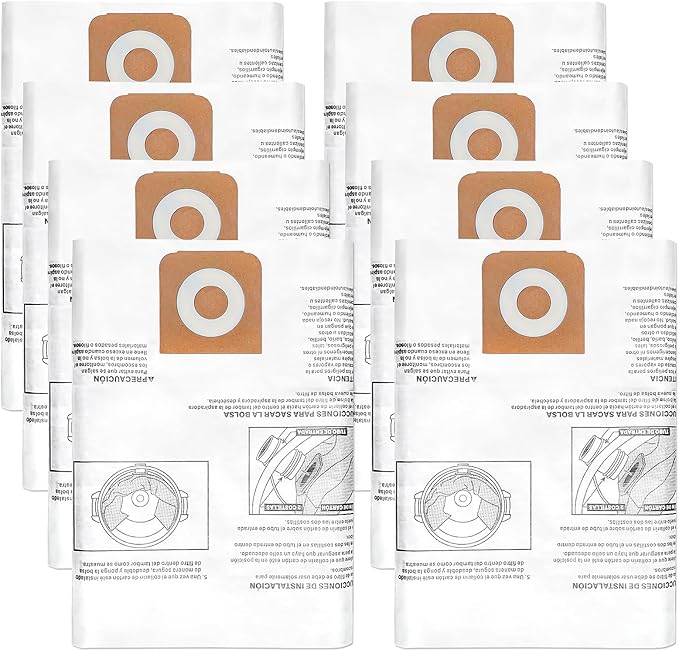8 Pack CMXZVBE38749 Vacuum Dust Bags Replacement for CRAFTSMAN 16-20 Gallon Wet/Dry Shop Vac Bags: CMXEVBE17595, CMXEVBE17596, Part# 38749