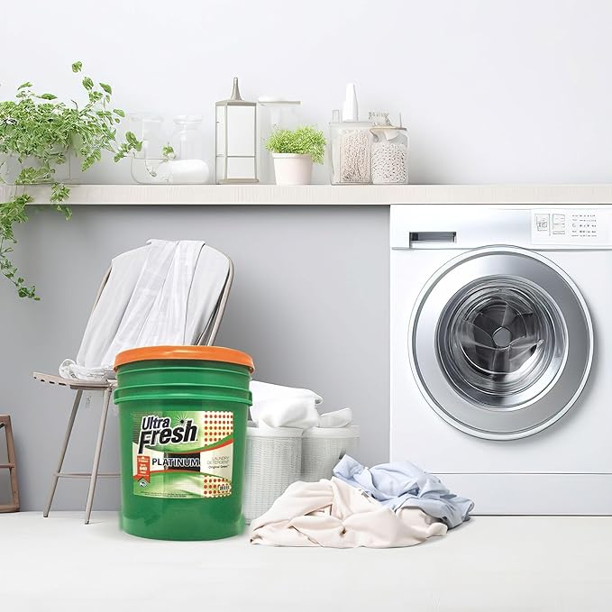 Ultra Fresh Liquid Laundry Detergent Washing Soap, 3X Platinum, 5 Gal, Original Green - Household Cleaning Supplies and Accessories for Clothing and Fabric Items