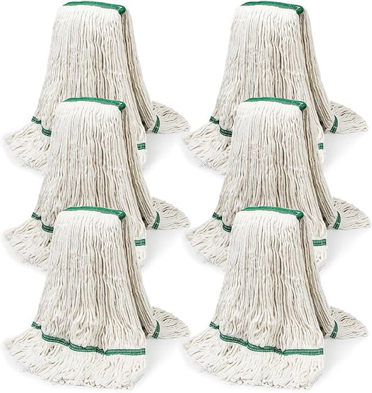 20oz Heavy Mop Replace Head, 6 Pack Commerical Replacement Mop，mop Head Replacement，Reusable Mop Head Refills-Replacement Mop Heads Suitable for Heavy Commercial Industrial Residential Areas