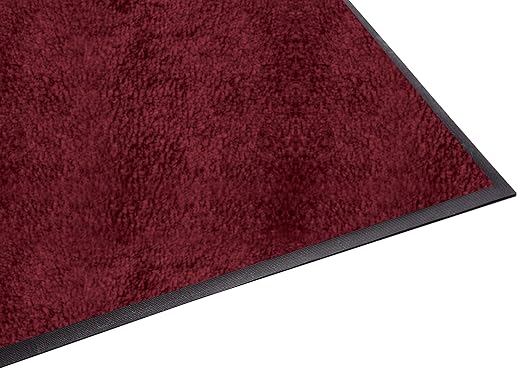 Guardian Platinum Series Indoor Wiper Floor Mat, Rubber with Nylon Carpet, 6'x8', Burgundy