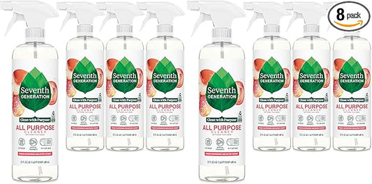 Seventh Generation All Purpose Cleaner, Degreasing Formula, Fresh Morning Meadow Scent, 23 oz,(Pack of 8)