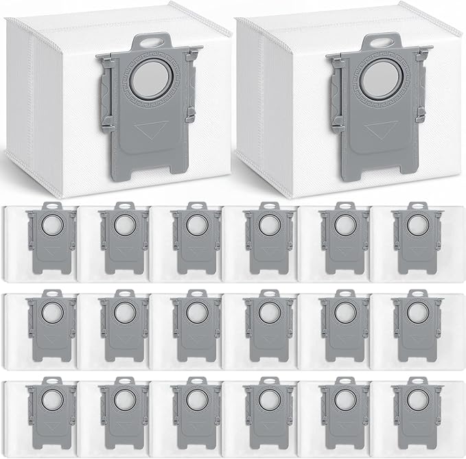 20-Pack Q7 M5+, Q5+ Replacement Dust Bags for Roborock Q5 Max+, Q5 Pro+, S8,S7 Pro Ultra, S7MaxV Ultra, S8+, Q7,Q8 Max+, Q10 S5+,Q10 X5+ Vacuum Bags for Roborock, Disposable Dust Bags