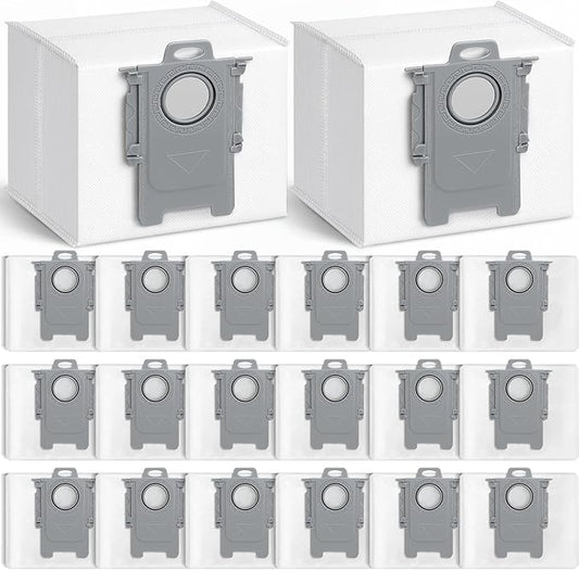 20-Pack Q7 M5+, Q5+ Replacement Dust Bags for Roborock Q5 Max+, Q5 Pro+, S8,S7 Pro Ultra, S7MaxV Ultra, S8+, Q7,Q8 Max+, Q10 S5+,Q10 X5+ Vacuum Bags for Roborock, Disposable Dust Bags