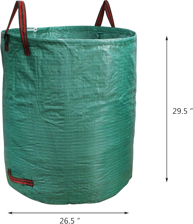 PHYEX 5-Pack 72 Gallons Garden Bag Heavy Duty Gardening Bags, Lawn Pool Garden Leaf Waste Rubbish Plants Grass Bag (5 X 72Gallons)