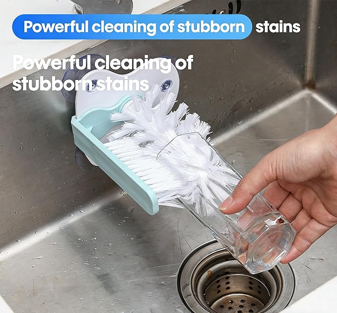 Ultimate 4-in-1 Kitchen Cleaning Set: Natural Loofah Roll, Pads, 3 Suction Cup Brushes (Dish/Bottle/Straw), Bendable Detail Brush - All-Purpose Scrubbing for Pots, Pans, Cups, Sinks, Corners