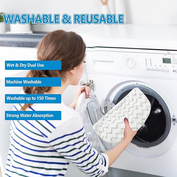 12 Pack 1940 1806 Steam Mop Pads Replacement for Bissell Powerfresh Steam Mop 1940 1440 1544 1806 2075 2181 2814, for Bissell Steam Mop Pads 19402 19404 19408 19409 1940A 1940W 2685A 2075A 5938