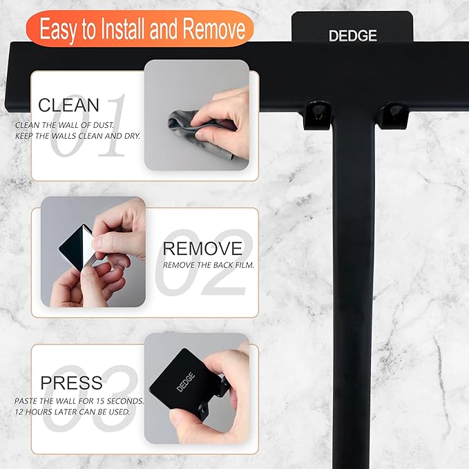 DEDGE Shower Squeegee Window Glass Wiper Scraper Cleaner with Silicone Blade for Bathroom/Kitchen/Car Glass/Mirror/Door 11-Inch (with Hook)