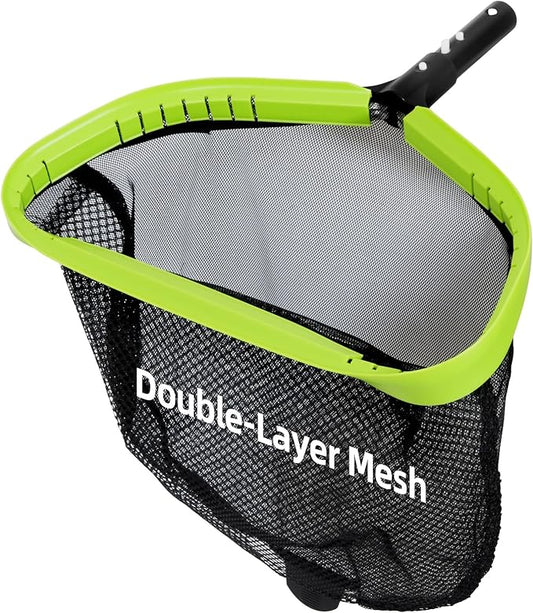 Sepetrel Pool Net,Professional Swimming Pool Leaf Skimmer Nets for Cleaning with Double-Layer Deep Big Bag,Heavy Duty Aluminum Frame & Handle Rake(Pole Not Included)