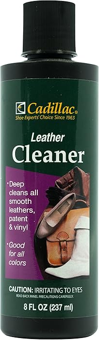 Cadillac Leather Cleaner - Great for Shoes, Boots, Handbags, Car Upholstery, Furniture- Removes Surface Dirt, Grime, Salt and More From Finished Leathers