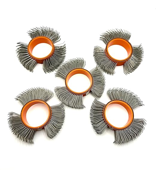 Abrasive Wire Wheel Belts/Metal Blaster Clearing/Coarse Wire Bristle for Surface Blasting/Corrosion and Rust Removal (0.7mm Carbon Spring Steel, A Box with Five Belts)