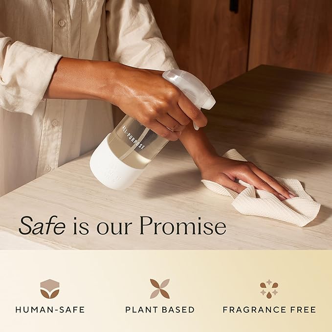 Branch Basics Premium Starter Kit in Glass: All Purpose Cleaner, Glass Cleaner, Bathroom Cleaner, Wash Bottle, and Laundry Bottle (3 Glass Spray Bottles + Concentrate) Fragrance-Free