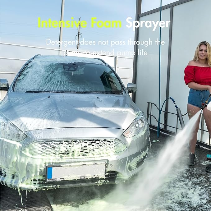 Pressure Washer with 4 Nozzles and Foam Cannon for Driveways, Cars, Fences,Patios