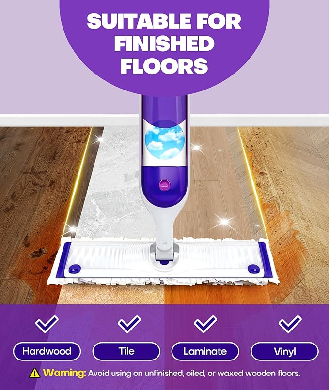 5X Cleaning Power Mop Refills for Swiffer Power Mop, 500+ Strips Multi-Surface PowerMop Refill Pads, 24 Count Disposable Powermop Wood Mops, Replacement Mopping Pad for Floor Cleaning