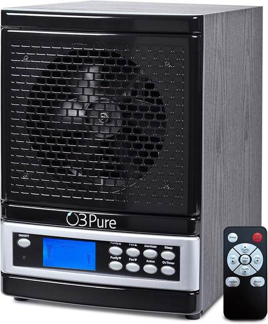 O3 Pure Whole Home Ozone and Ionizer Air Purifier with UV HEPA PCO and Carbon Filtration