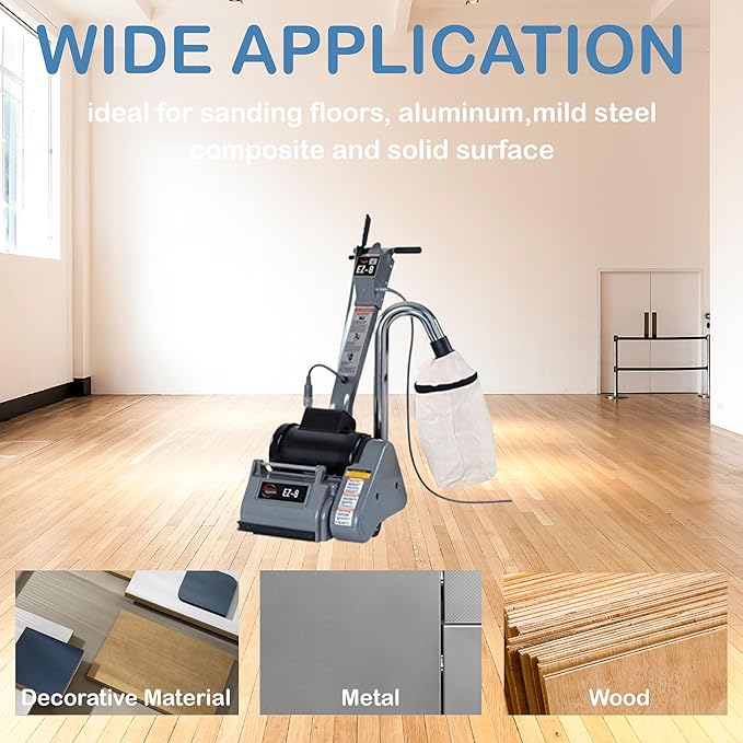 8" x 19" Sanding Belts Assorted Grits 40/60/80/100/120 Sandpaper – 10 Pack Aluminum Oxide for EZ-8 Drum Sander, Ideal for Commercial and Residential Floor Sanding