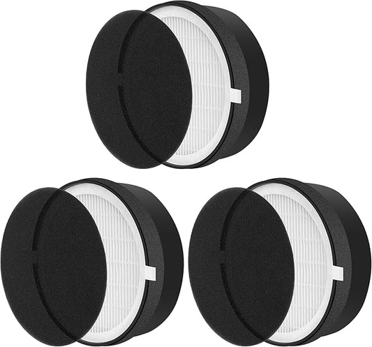 APPLIANCEMATES LV-H132 Replacement Filter for LEVOIT LV-H132 Air Purifier, 3-in-1 H13 True HEPA Filter Replacement Part LV-H132-RF, 3 Pack