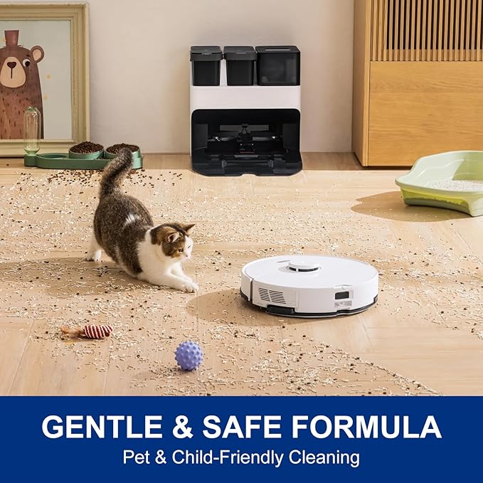 Gardenia Scent Floor Cleaning Solution Compatible With Roborock Robot Vacuum And Mop Cleaner， Deep Cleans For Multiple Hard Floors, Suitable With All Robot Vacuums With Mopping (2)