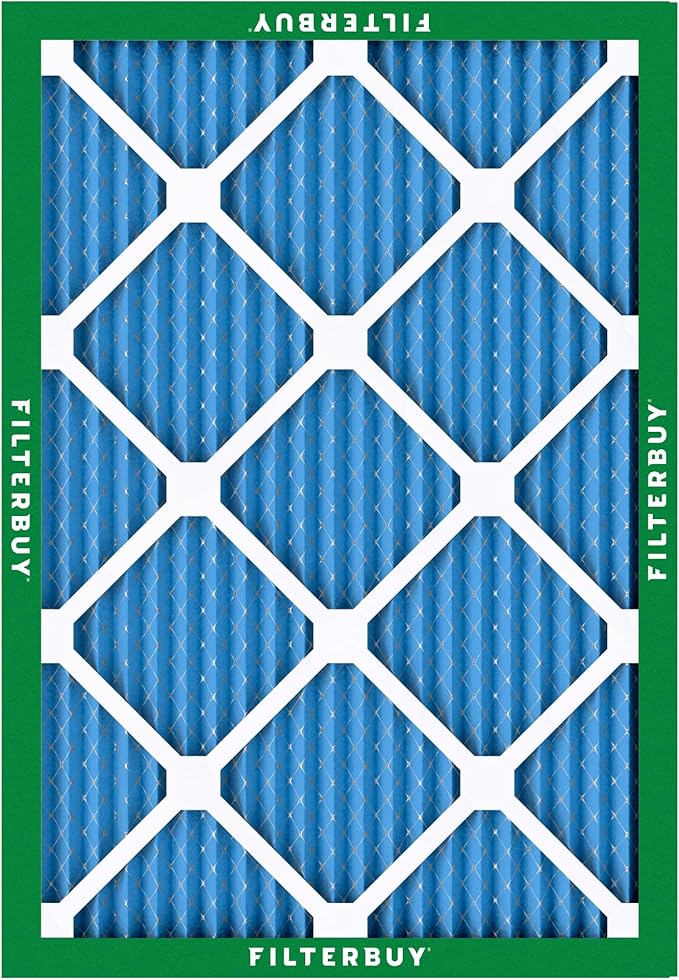 Filterbuy 30x32x1 Air Filter MERV 13 Optimal Smoke & Allergy Defense (6-Pack), Electrostatic Pleated HVAC AC Furnace Filters Replacement, Made in USA (Actual Size: 30.00 x 32.00 x 0.75)