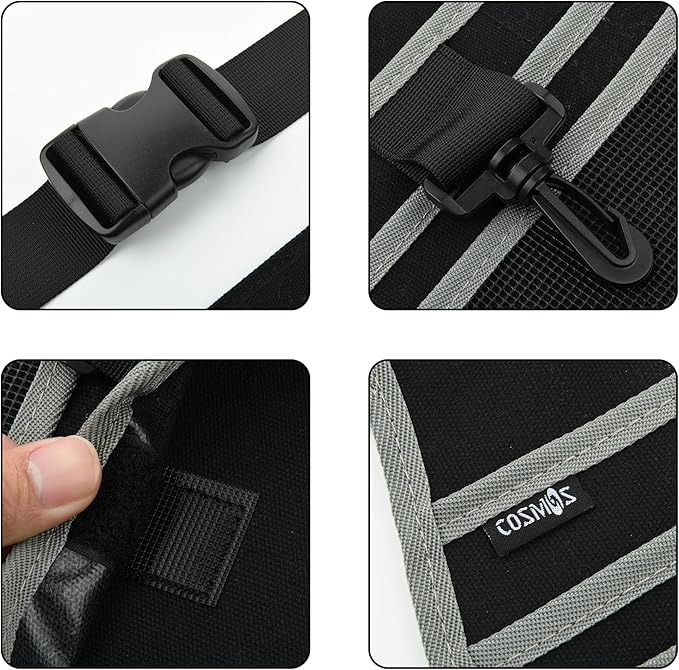 Cosmos Waist Tool Bag Tool Belt Hand Tools Organizer Adjustable Waist Belt Pouch Bag with Hooks for Handy Tools Storage