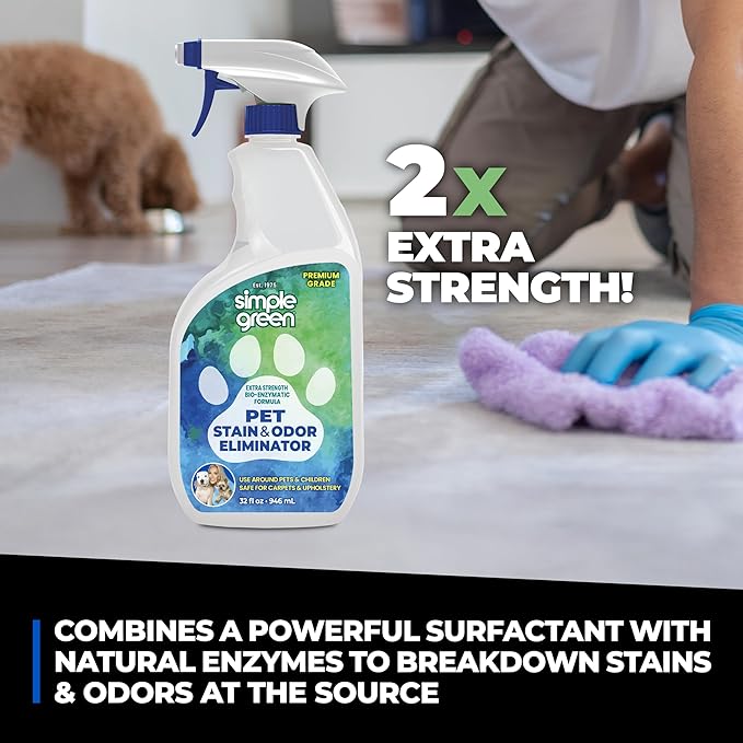 Simple Green Pet Stain and Odor Eliminator 32 oz Spray & 1 Gal Refill
